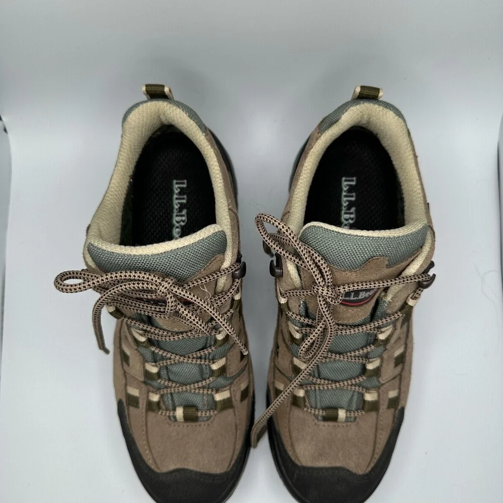 L.L. Bean Tan and Green Hiking Shoes - Picture 2 of 8